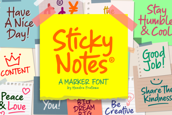 Sticky Notes: The Magical Script Font That Adds a Friendly Touch to Every Project